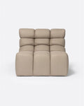 CHOPIN outdoor modular sofa 1-seater in recycled olefin 89 x 93 x 78 cm in natural colour
