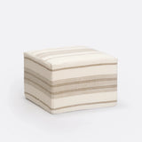 Pouf ZIP avec housse en lin 60 x 60 x 40 cm couleur blanche