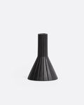 Portavelas MEJA de madera de teca reciclada Ø 10 x 14 cm de altura en color negro