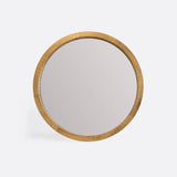 Miroir KOBE en bois de teck recyclé Ø 180 x 9 cm de hauteur en couleur naturelle