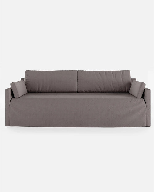 BEETHOVEN LINEAL canapé 4 places en lin 242 x 95 x 94 cm taupe