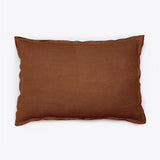Housse de coussin KAURA en lin 60 x 40 cm en terre cuite