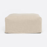 BEETHOVEN pouffe with cover in linen 100 x 100 x 45 cm in cross colour