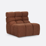 CHOPIN 1-seater modular sofa in recycled olefin 89 x 93 x 78 cm in terracotta colour