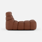 Chaise longue relax CHOPIN en oléfine recyclée 65 x 135 x 76 cm en couleur terracotta