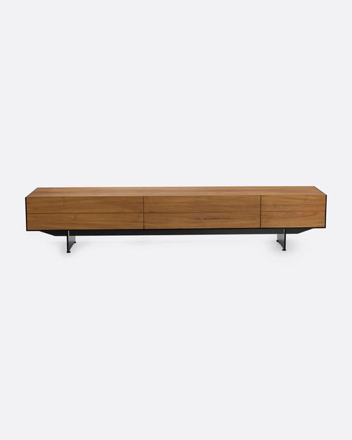 Meuble TV GEOX en bois de teck recyclé et fer 230 x 50 x 45 cm