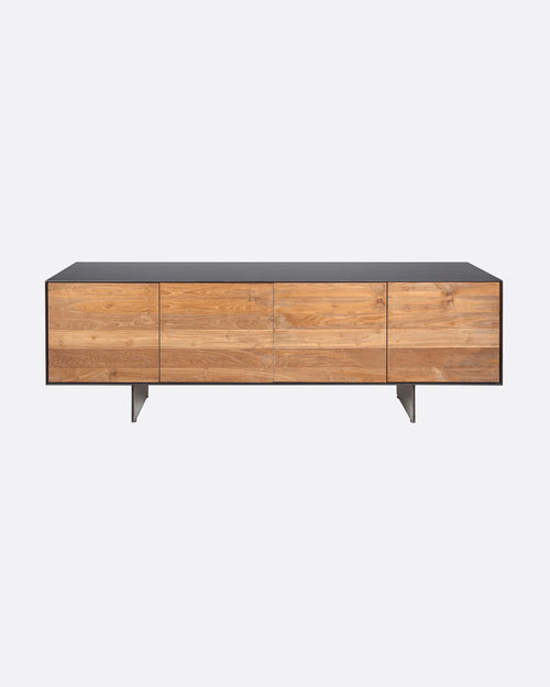 Buffet GEOX en bois de teck recyclé et fer 208 x 45 x 72,5 cm en couleur naturelle