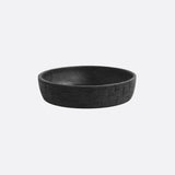 Bol IJEN en bois de teck recyclé Ø 24 cm x 5,5 cm de hauteur en couleur noire