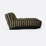 CACCINI outdoor chaise longue 90 x 145 x 80 cm in natural and dark green (Sahara)