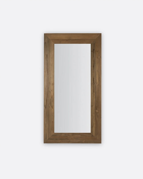 Espejo EROSI de madera de teca reciclada 110 x 4 x 210 cm