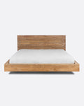Cadre de lit NORI en bois de teck recyclé 200 x 223 x 90 cm pour matelas 180 x 200 cm