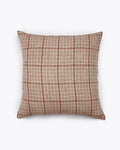 GADELA cushion cover in linen 50 x 50 cm in natural colour with terracota stripes