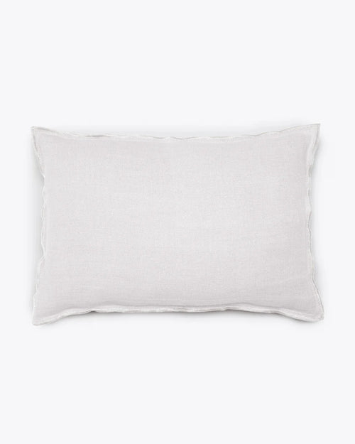 Housse de coussin KAURA en lin 60 x 40 cm en blanc