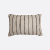 KURUVA cushion cover in linen 60 x 40 cm with black stripes
