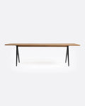 Table à manger LIKU en bois de teck recyclé et fer 250 x 90 x 74 cm