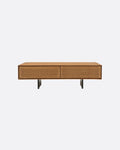 Mueble de TV CORA de madera de teca reciclada y cuerda de papel 160 x 40 x 49 cm