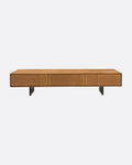 CORA TV stand in recycled teak wood and paper cord 220 x 40 x 49 cm