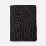 Plaid KARIKAL en coton biologique 170 x 130 cm en couleur noire