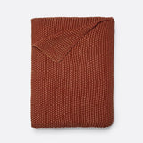 Plaid KARIKAL en coton biologique 170 x 130 cm en couleur terracotta
