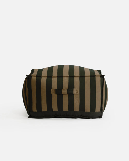 CACCINI outdoor pouffe 80 x 80 x 45 cm in natural and dark green (Sahara)