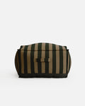 Pouf d'extérieur CACCINI 80 x 80 x 45 cm en couleur naturel et vert foncé (Sahara)