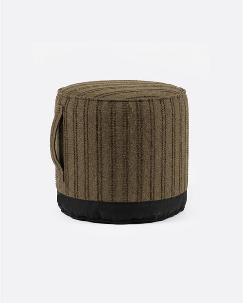 Pouf d'extérieur CACCINI Ø 50 cm x 45 cm de hauteur en couleur en coloris cammel