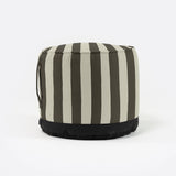 CACCINI outdoor pouffe Ø 50 cm x 45 cm height in natural and dark grey colour (Charcoal)