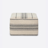 Pouf ZIP avec housse en lin 60 x 60 x 40 cm couleur naturelle