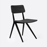 LIKU chair in teak wood and aluminium 44 x 55 x 80 cm in black colour