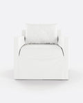 BEETHOVEN LINEAL canapé 1 places en lin 80 x 88 x 94 cm blanc