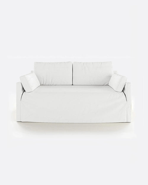 BEETHOVEN LINEAL canapé 2 places en lin 182 x 95 x 94 cm blanc