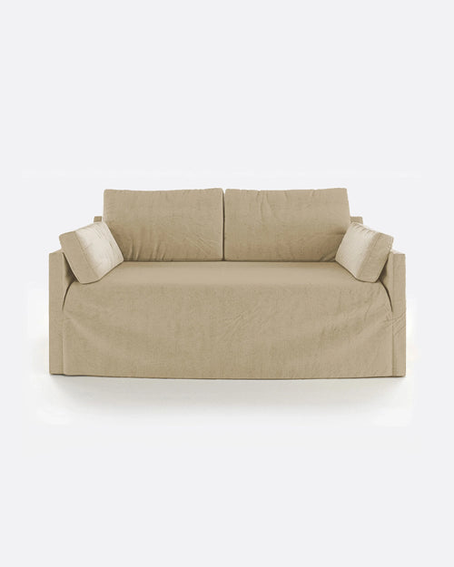 BEETHOVEN LINEAL canapé 2 places en lin 182 x 95 x 94 cm naturel