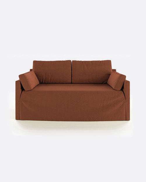 BEETHOVEN LINEAL canapé 2 places en lin 182 x 95 x 94 cm terre cuite