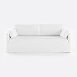 BEETHOVEN LINEAL canapé 3 places en lin 212 x 95 x 94 cm blanc