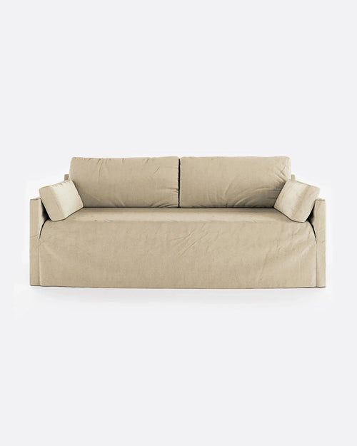 BEETHOVEN LINEAL canapé 3 places en lin 212 x 95 x 94 cm naturel