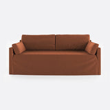 BEETHOVEN LINEAL canapé 3 places en lin 212 x 95 x 94 cm terre cuite