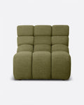 CHOPIN 1-seater modular sofa in recycled olefin 89 x 93 x 78 cm in moss colour
