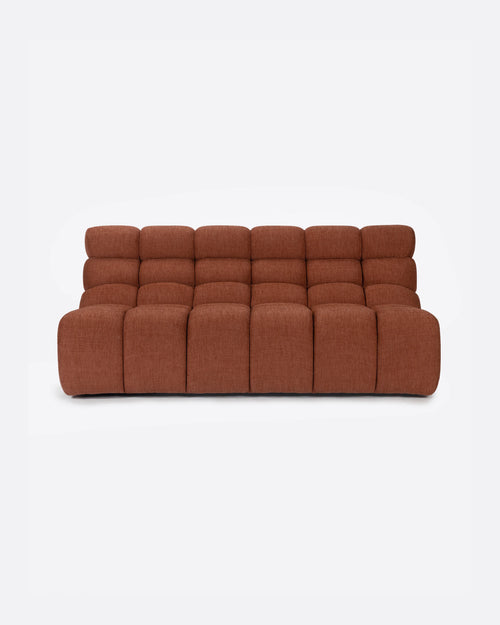 CHOPIN 2/3-seater modular sofa in recycled olefin 190 x 93 x 78 cm in colour terracotta