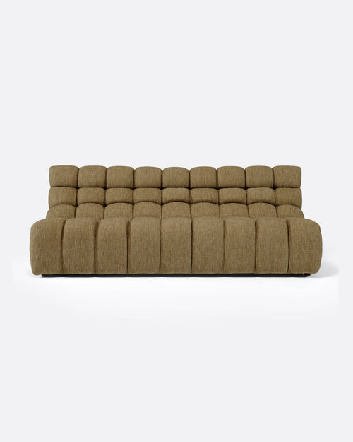 Canapé d'extérieur modulable CHOPIN 4 places en oléfine recyclée 215 x 93 x 78 cm en couleur sable (Sand)