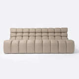 Canapé d'extérieur modulable CHOPIN 4 places en oléfine recyclée 215 x 93 x 78 cm en couleur naturelle