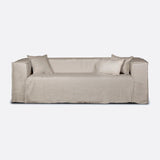 Canapé STROZZI 2/3 places avec housse en lin 220 x 95 x 65 cm en couleur naturelle