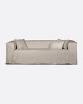 Canapé STROZZI 2/3 places avec housse en lin 220 x 95 x 65 cm en couleur naturelle