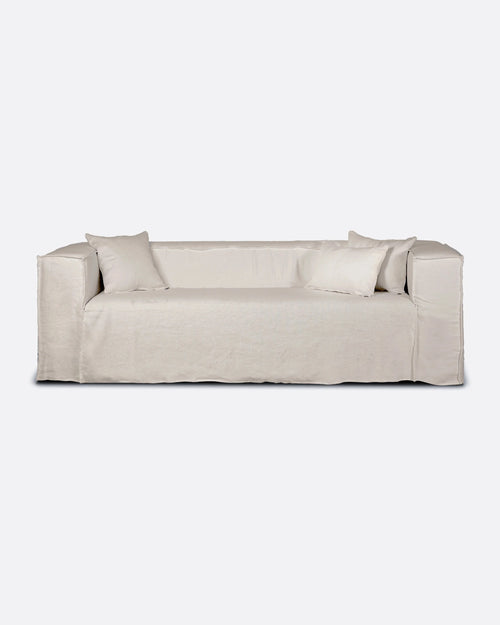 Canapé STROZZI 2/3 places avec housse en lin 220 x 95 x 65 cm en couleur cross