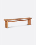 Banco RAIL de madera de teca reciclada 180 x 25 x 44 cm