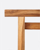 Banco RAIL de madera de teca reciclada 180 x 25 x 44 cm