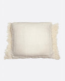 Pouf MUNNAR avec housse en lin 50 x 50 x 45 cm en couleur blanche