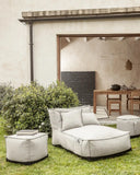 Housse de coussin d'extérieur CACCINI 60 x 40 cm en blanc gris