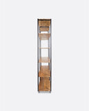Estantería ONETWO de madera de teca reciclada y hierro 200 x 45 x 250 cm