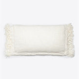 Housse de coussin BADA en lin 60 x 40 cm en couleur blanche
