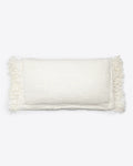 Housse de coussin BADA en lin 60 x 40 cm en couleur blanche